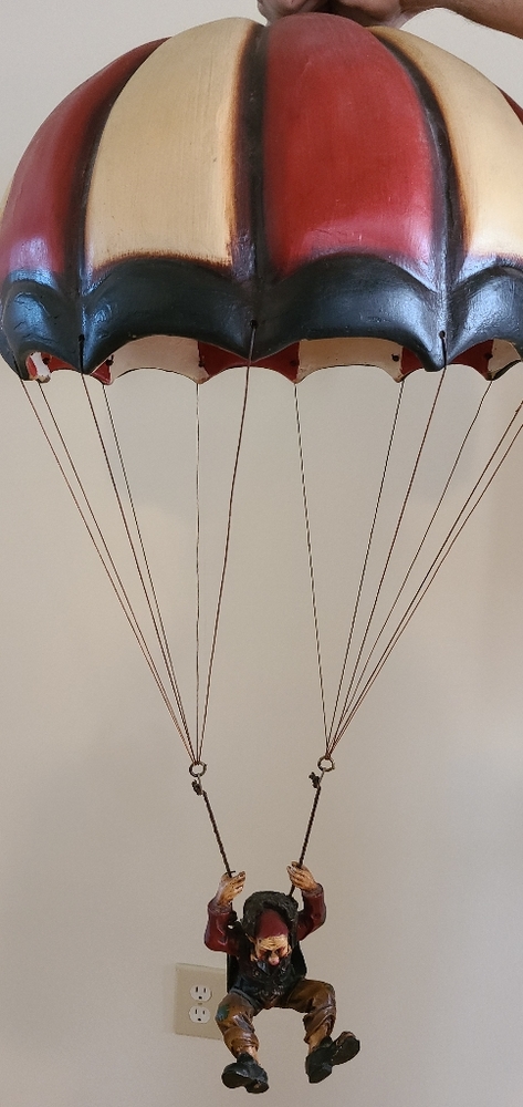Vintage Parachute Clown Mobile Art